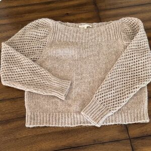 LoveShackFancy Beige Knit Sweater